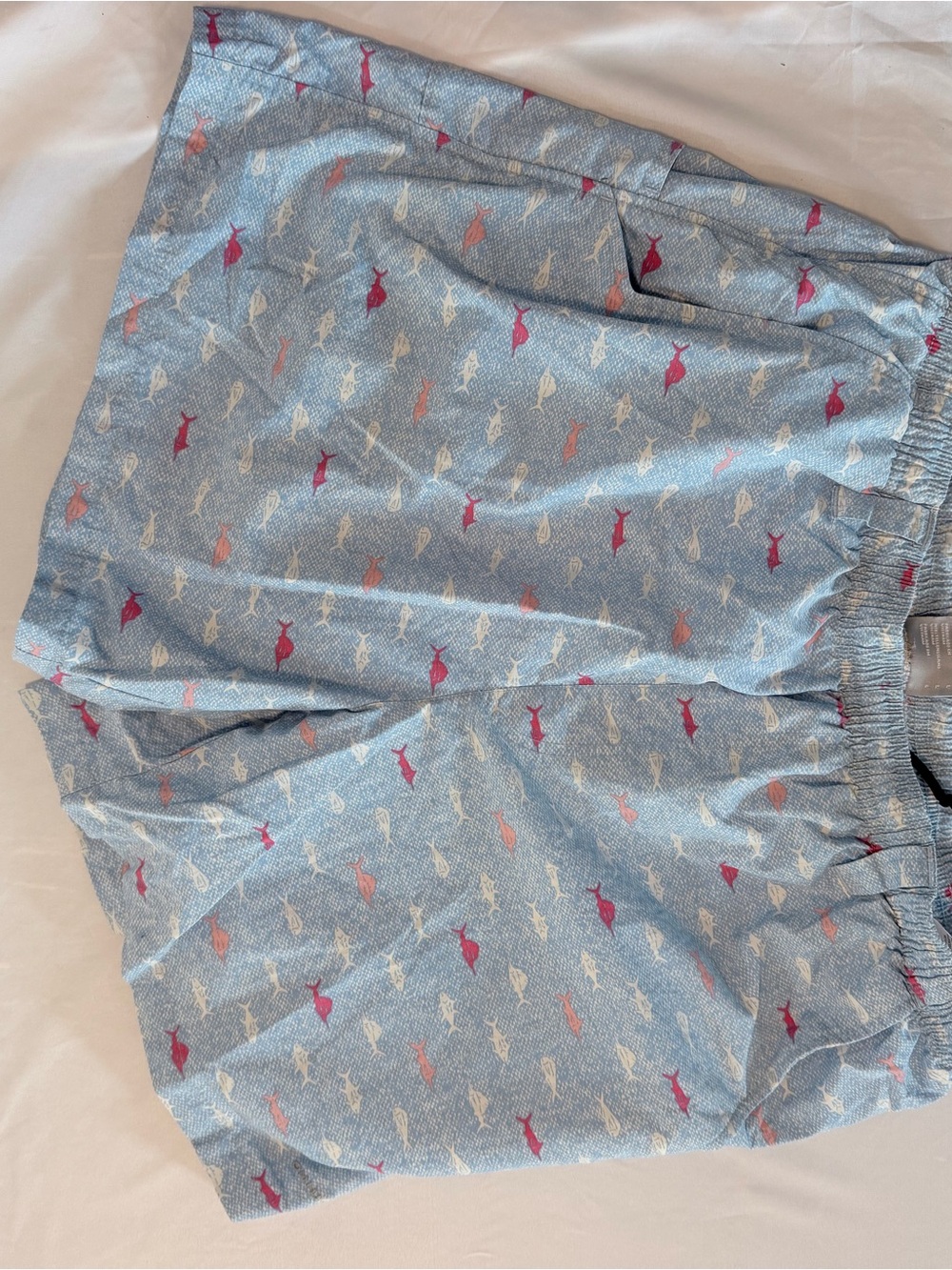 Columbia PFG Swim Trunks Size L Blue Fish Print Lined Waist Pockets
